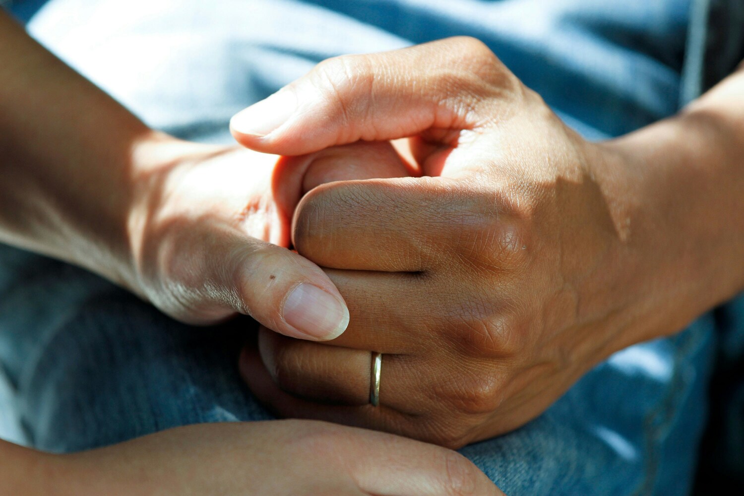 Caring hands providing comfort and support